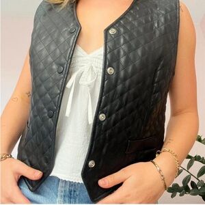 Quilted Leather Vest